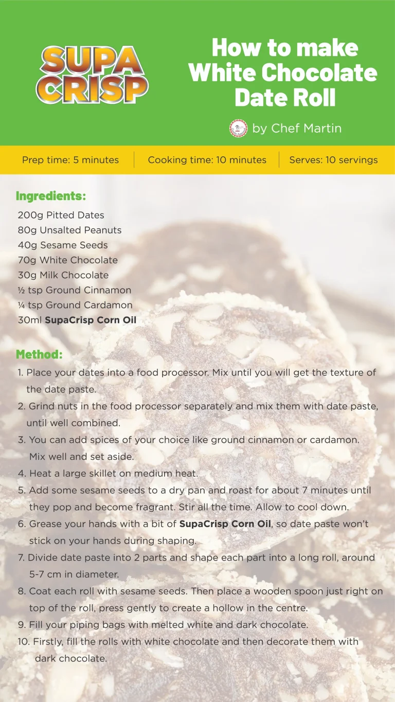 White Choc Date Roll