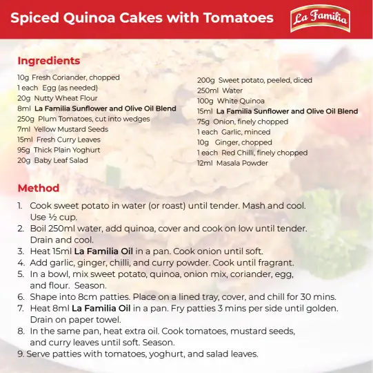 Spiced Quinoa Cakes