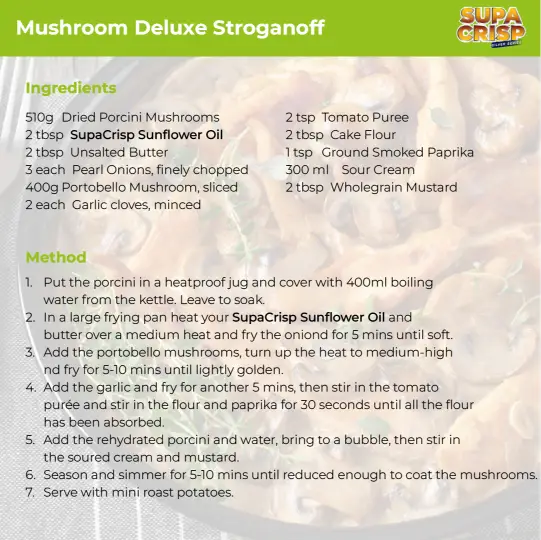 Mushroom Deluxe Stroganoff