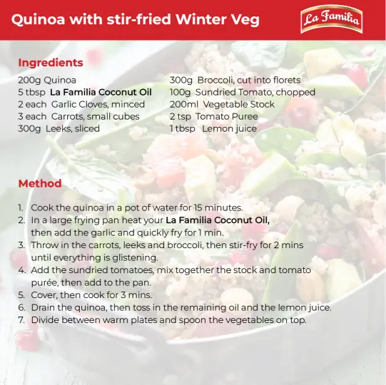 Quinoa with Stir-Fried Winter Veg